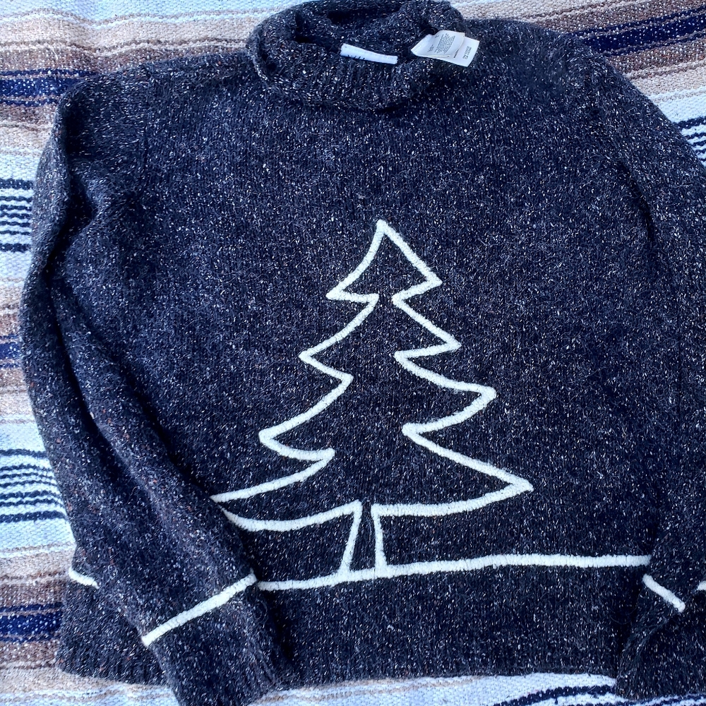 Villager Liz Claiborne Winter Holiday Christmas Tree Sweater